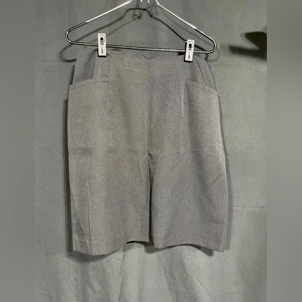 Vintage Easy Pieces Black Short Pencil Skirt With Pockets Size 11